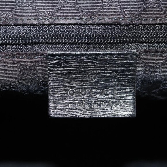 GUCCI Shoulder Bag Leather Black Silver 002 1115 Auth 146591V - Picture 11 of 16